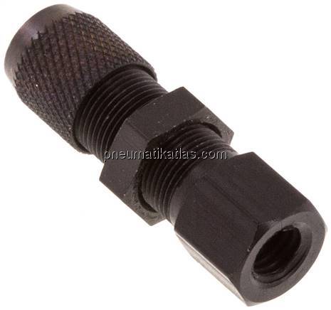 Aufschraub-Schott-Verschraubung M 5-4,3x3mm,Aluminium