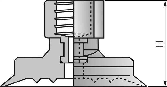 Zeichnung: Montagebeispiel mit Halter