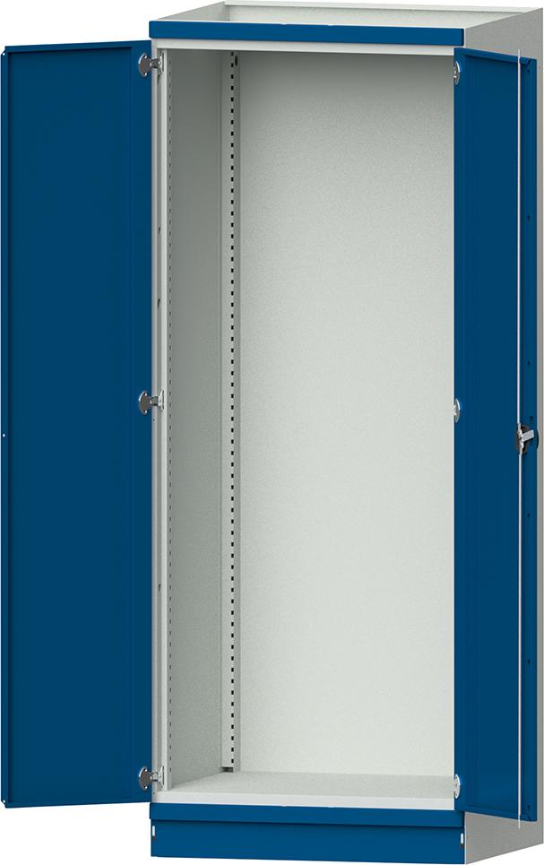 Leergehäuse Modell 100 B865xT720xH2200mm RAL 7035/5012 mit Türen