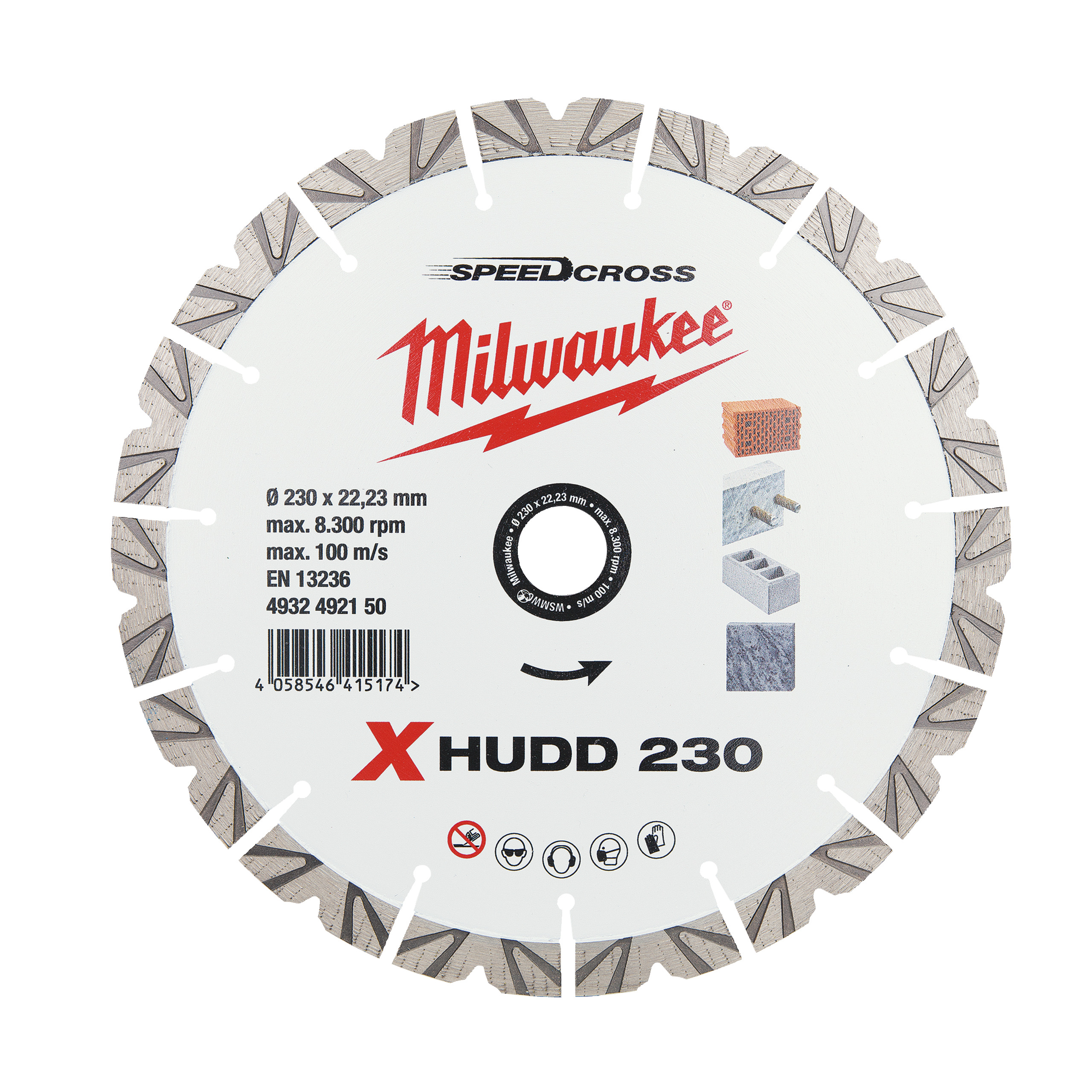 Speedcross Diamanttrennscheibe XHUDD 230 mm für harte Materialien