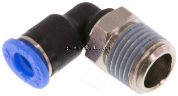 Winkel-Steckanschluss R 1/8"-4mm, IQS-Mini Winkel-Steckanschluss R 1/8"-4mm, IQS-Mini