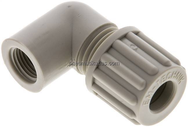 Winkel-Aufschraubverschraubung G 1/8"-8x6mm, Polypropylen