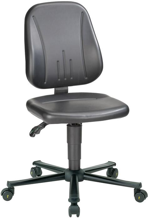 Bimos Arbeitsstuhl ESD Unitec 2, schwarz Sitzhöhe 440-620 mm Kunstleder, mit Rollen