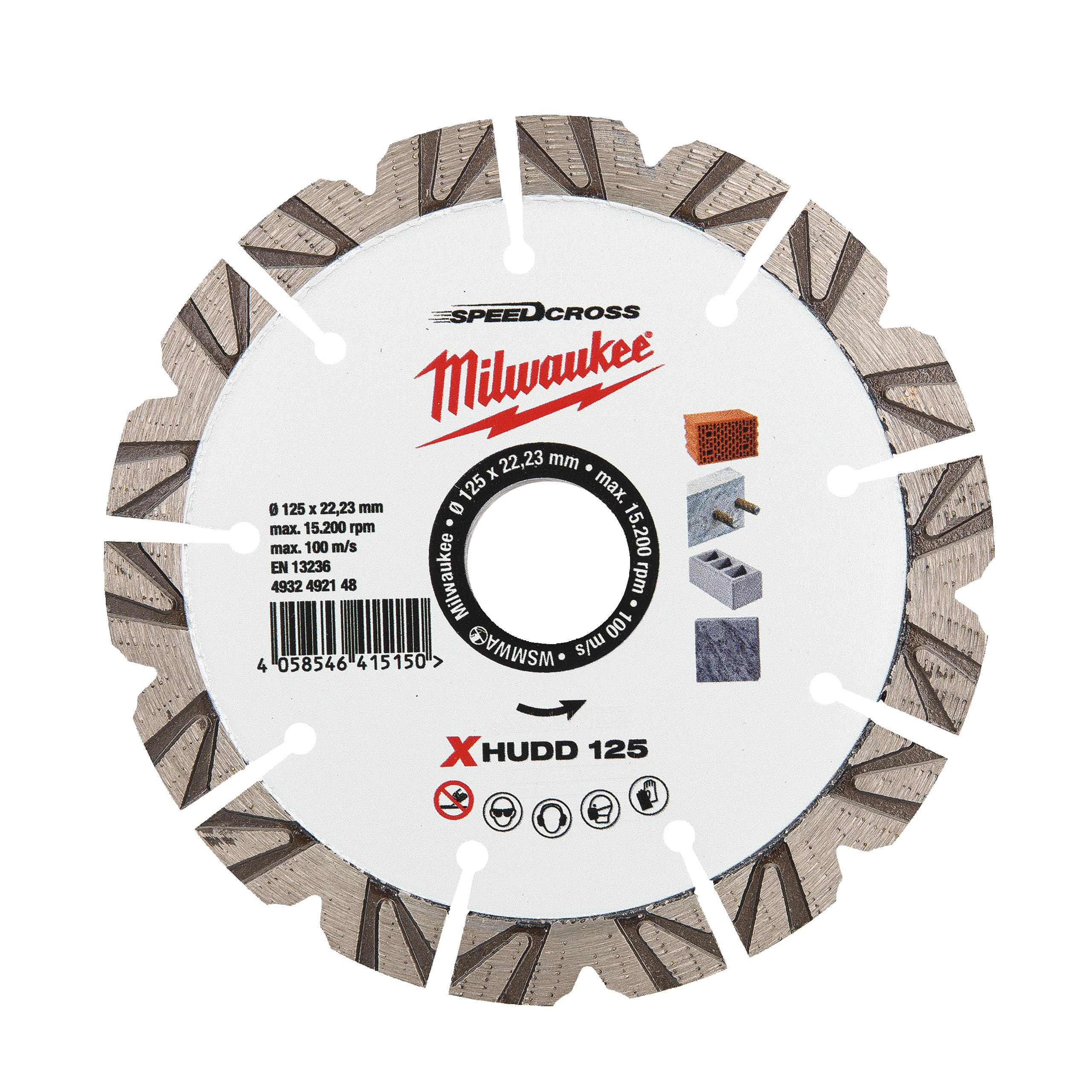 Speedcross Diamanttrennscheibe XHUDD 125 mm für harte Materialien