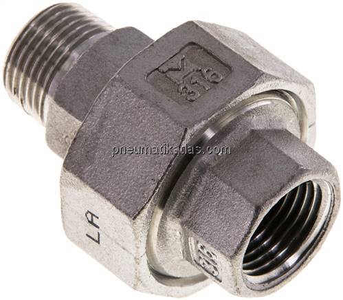 Verschraubung kon. dichtend, NPT 3/8"/NPT 3/8" (IG/AG) Verschraubung kon. dichtend, NPT 3/8"/NPT 3/8" (IG/AG)