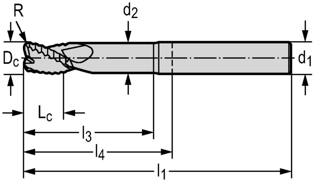 VHM-Eck-/Nutfräser