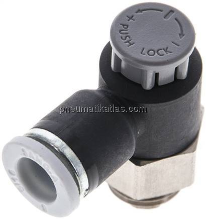 Kompakt-Drosselventil G 1/4"-8mm,zu- und abluftregelnd