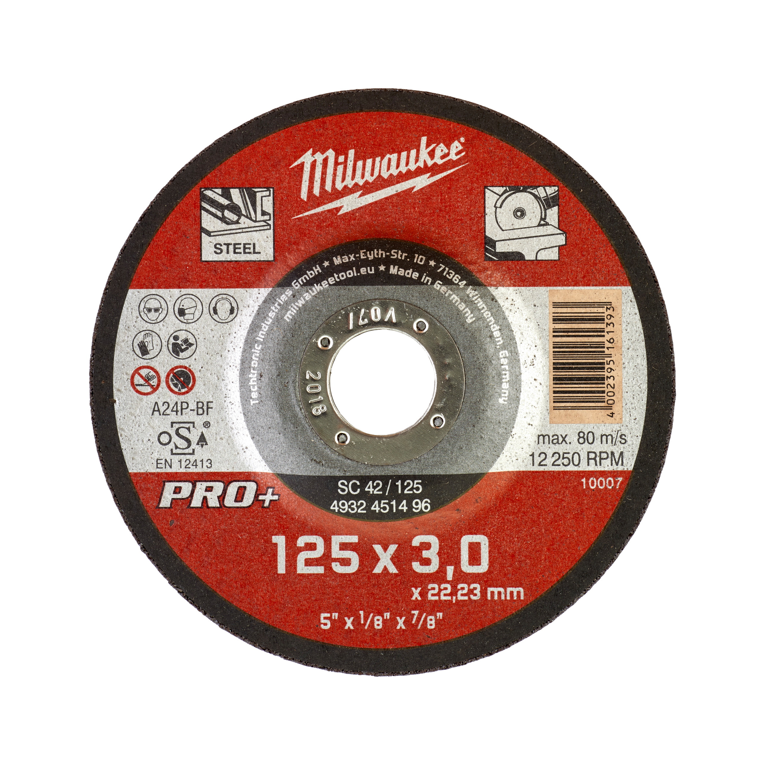 Metalltrennscheibe PRO+ 125 mm SC42 3 mm gekröpft