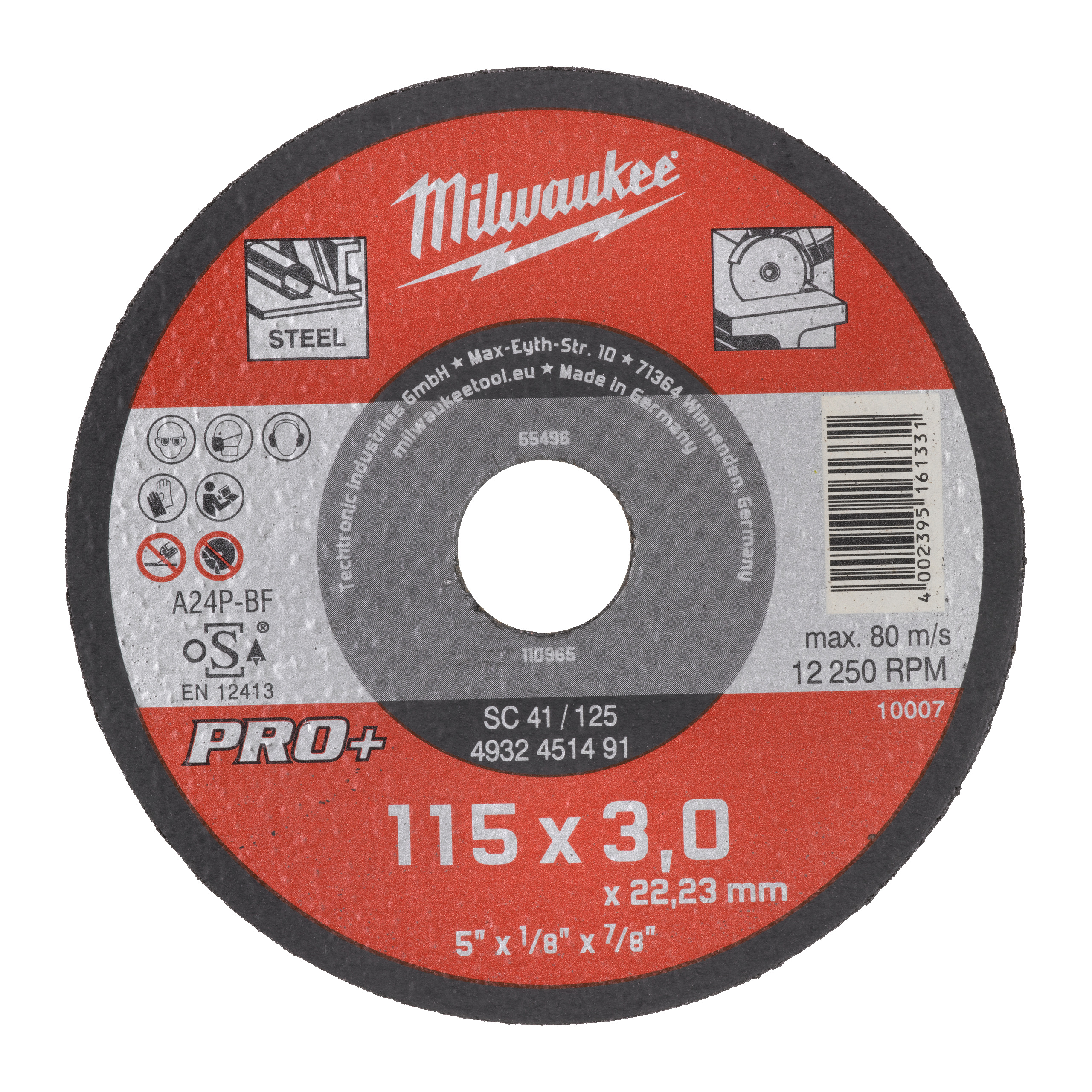 Metalltrennscheibe PRO+ 115 mm SC41 3 mm
