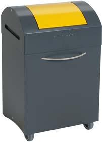 Wertstoffbeh. 45 l grau/gelb, 685x380x320mm stumpf