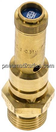 TÜV-Sicherheitsventil G 1/2" (DN8), 0,25 bar, Messing