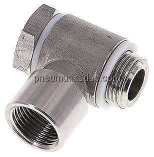 Winkel-Verschraubung G 3/8" AG/IG, 1.4404, Hohlschraube Winkel-Verschraubung G 3/8" AG/IG, 1.4404, Hohlschraube