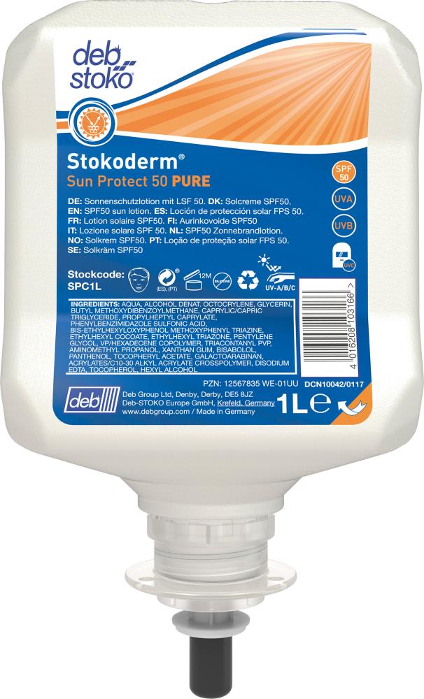 Stokoderm Sun Protect 50 PURE 1 L Kartusche Temporäre Alternative 4016208103135