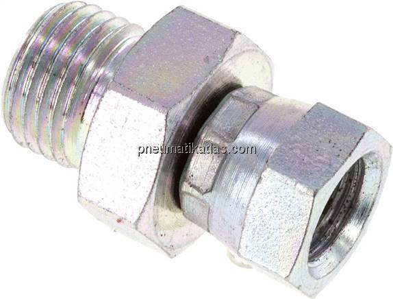Einstellb. Einschraubverschr. 60°Keg.(G 1/8")-G 1/4"(AG)