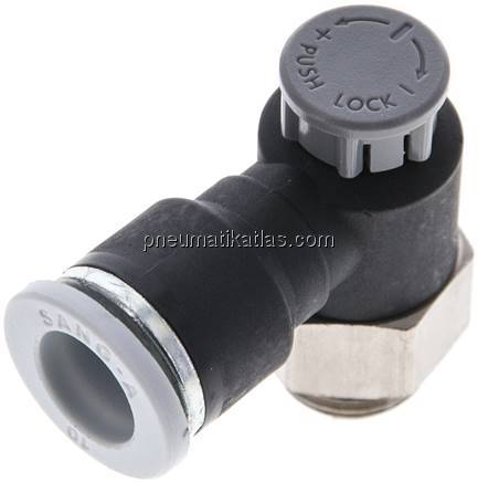 Kompakt-Drosselventil G 1/4"-10mm,zu- und abluftregelnd