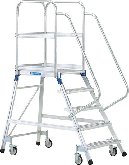 Podesttreppe einseitig 5 Stufen Podesthöhe 1,20 m ZARGES