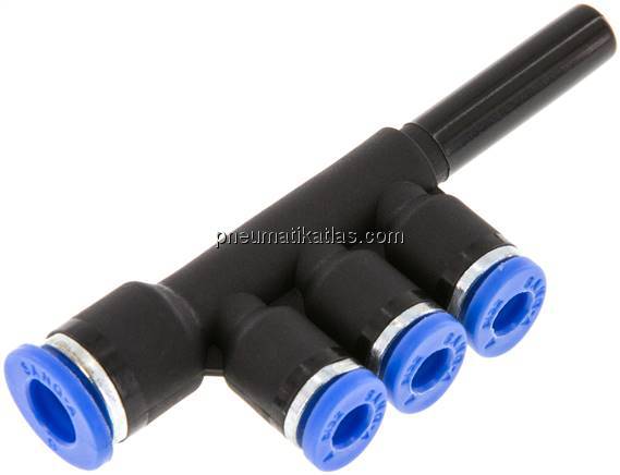 Steckanschluss-Mehrfachvert. 6mm-4mm, IQS-Standard
