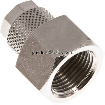Aufschraub-Verschraubung G 3/8"-10x8mm, Messing vernickelt