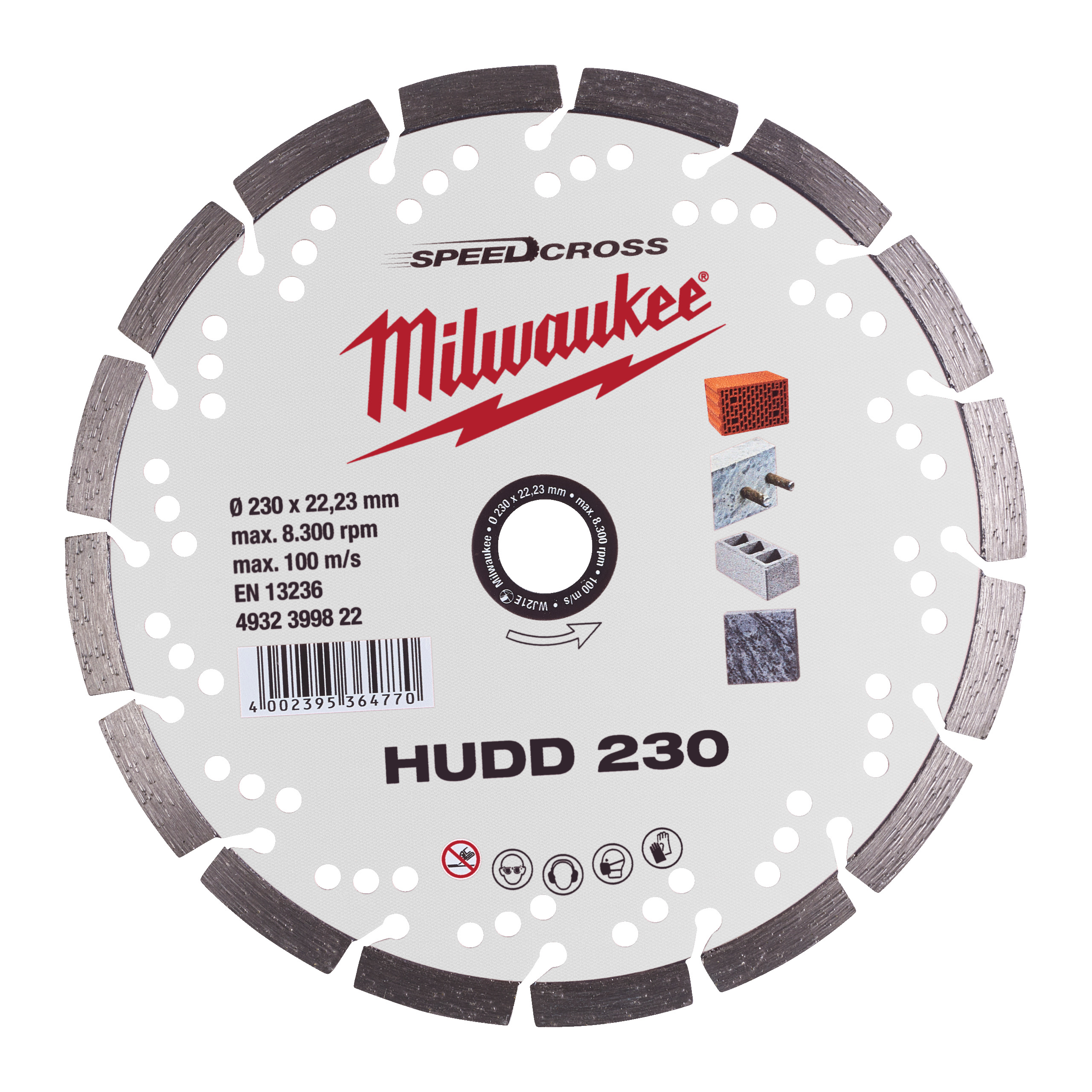 Speedcross Diamanttrennscheibe HUDD 230 mm für harte Materialien