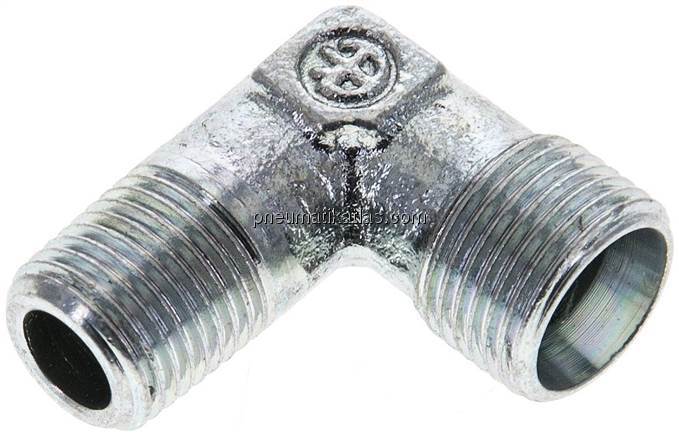 Winkel-Schneidringverschraub. M 10x1 (konisch)-8 LL (M12x1), ohne Mutter & Schne