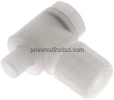 Winkel-Verschraubung G 1/8"-8x6mm, PVDF, Hohlschraube