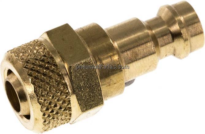 Kupplungsstecker (NW5) 8x6mm Schlauch, Messing