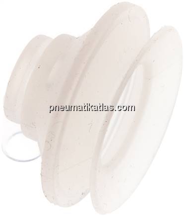 Balgsauger, 1,5-fach, P-Serie, Ø 43x9mm, Silikon (50A), transparent