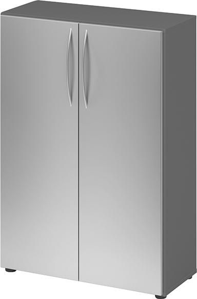 Schrank 4550 BM, 3OH K: Graphit /F: Silber 80x34,6x114,4 cm (BxTxH)