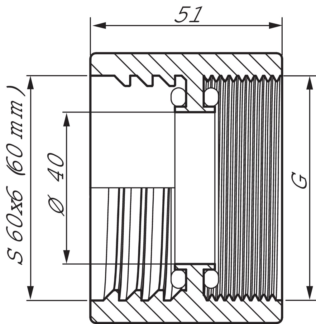 Zeichnung: IBC-Container Adapter (S 60x6)