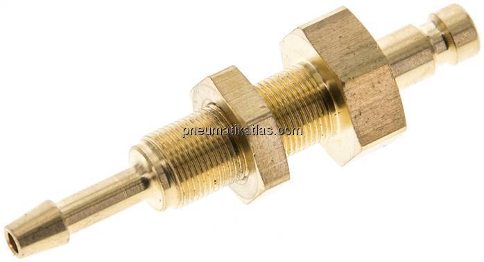 Schott-Kupplungsstecker (NW2,7) 3mm Schlauch, Messing