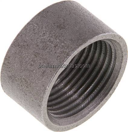 Anschweißmuffe Rp 3/4"-17mm, ST 37-2 (DIN2986-halb) Anschweißmuffe Rp 3/4"-17mm, ST 37-2 (DIN2986-halb)