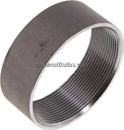 Anschweißmuffe Rp 3"-34mm, ST 37-2 (DIN2986-halb) Anschweißmuffe Rp 3"-34mm, ST 37-2 (DIN2986-halb)