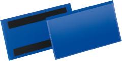 Etikettentasche B150xH67 mm blau, magnetisch VE 50 Stück