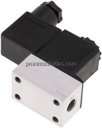 3/2-Wege Magnetventil, G 1/8", 115 V AC, Federrückstellung (NC)