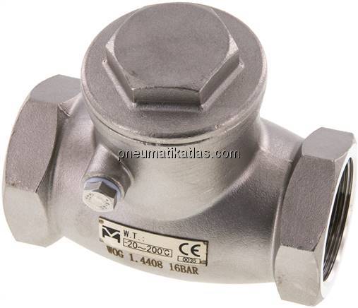 Edelstahl-Rückschlagklappe G 1-1/4", PN 16