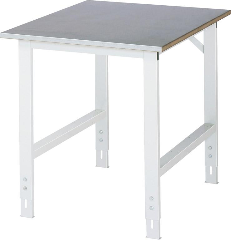 Arbeitstisch Tom - Stahlblechbelag-Platte B750xT1 000xH760-1080mm Stahlblechbelag-Platte