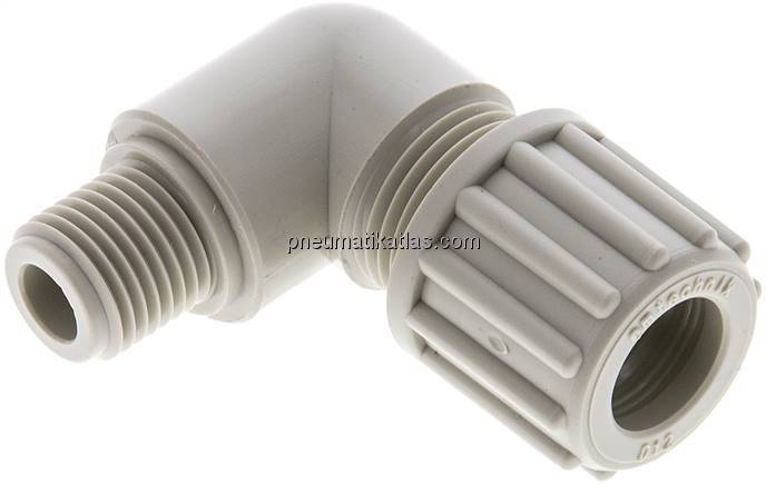 Winkel-Verschraubung G 1/4"-12x9mm, Polypropylen