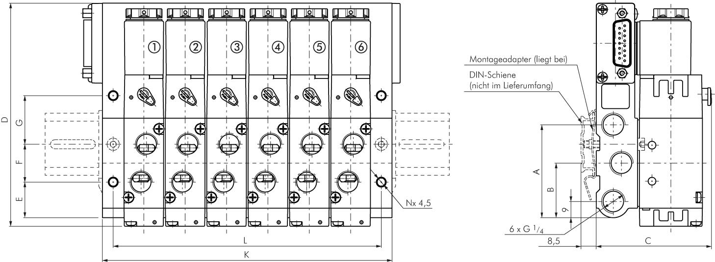 Zeichnung: Ventilterminal S1R