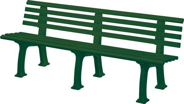 Gartenbank JUIST 4-Sitzer Länge 2000 mm grün
