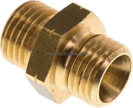 Doppelnippel G 1/4" LH-G 1/4" LH, Messing