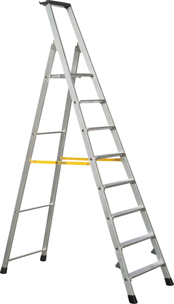 Stufenleiter Nova S 8 Stufen Plattformhöhe 1,70 m Arbeitshöhe 3,70 m ZARGES