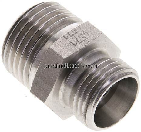 Gerade Schneidringverschr. R 1/2"-12 L (M18x1,5), ohne Mutter & Schneidring, 1.4