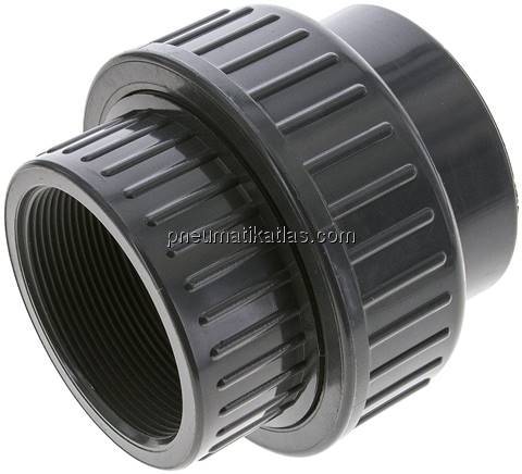 Gewindeverschraubung, PVC-U/ FKM, Rp 2-1/2" IG