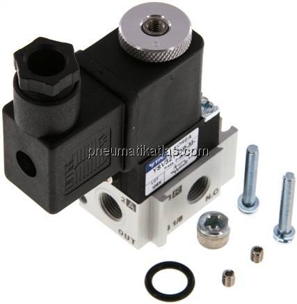 3/2-Wege Magnetventil, G 1/8", Federrückstellung (NO), 115 V AC