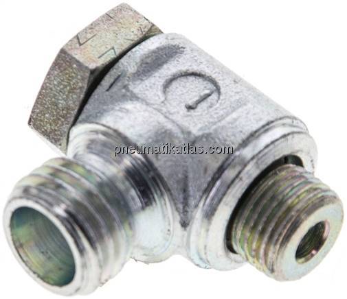 Winkel-Schwenkverschraubung G 1/8"-6 L (M12x1,5), ohne Mutter & Schneidring, Sta