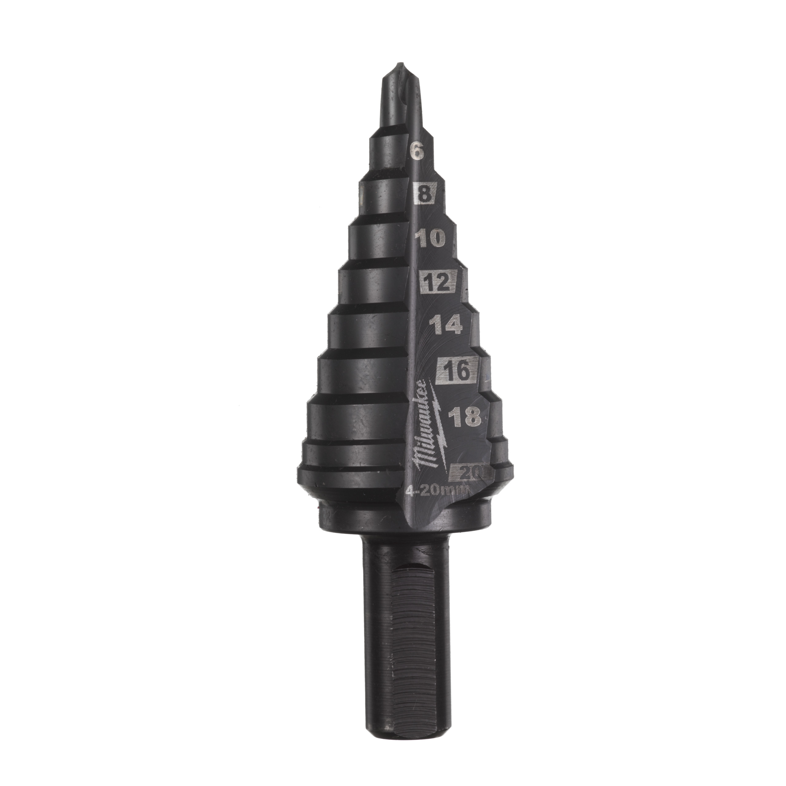 Cobalt Stufenbohrer 4 bis 20 mm, 2 mm Stufen