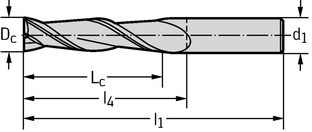VHM-Eck-/Nutfräser