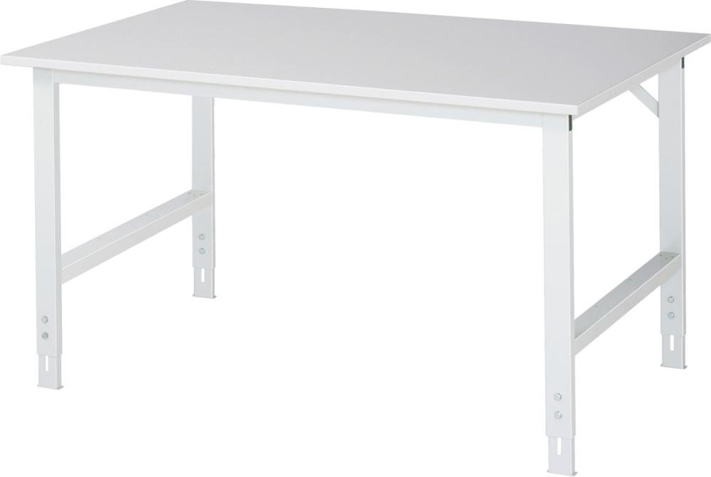 Arbeitstisch Tom - Melamin-Platte B1500xT1000xH76 0-1080mm Melaminharz-Platte