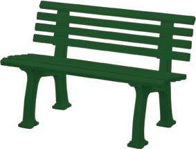 Gartenbank IBIZA 2-Sitzer Länge 1200 mm grün