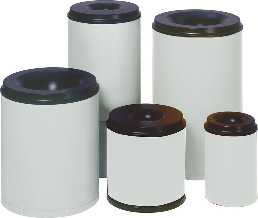 Papierkorb 110 l grau selbstlöschend VAR